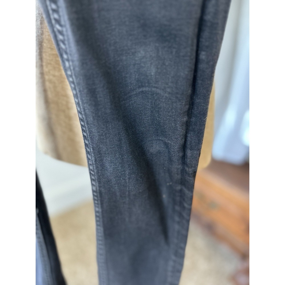 Maje Black Wash High Rise Skinny Jeans Velvet Waist Stretch Size 24 - Picture 6 of 8